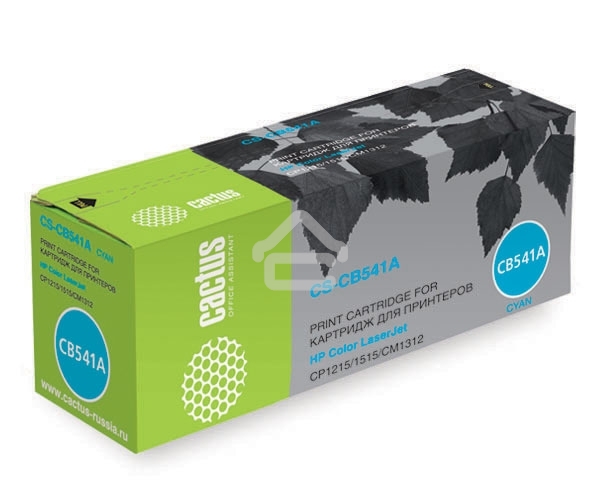 Картридж лазерный Cactus CS-CB541A голубой (1400 стр.) для HP Color LaserJet CP1215/1515/CM1312