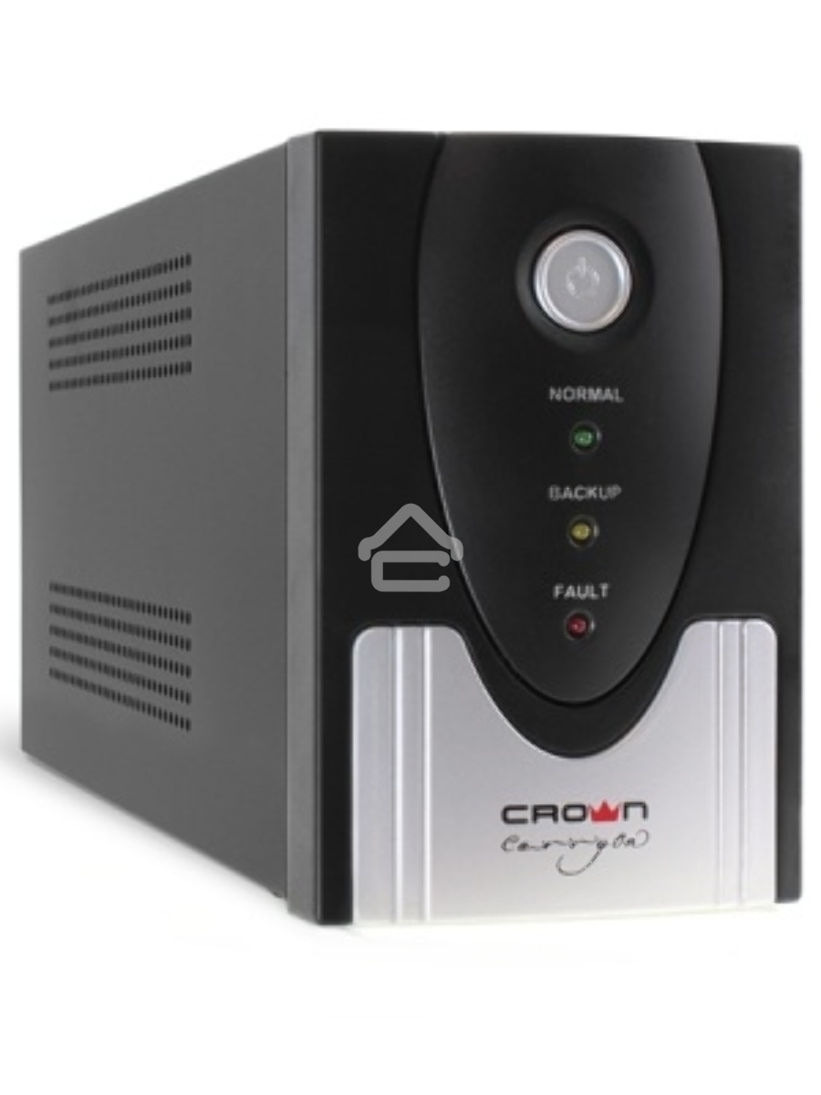 Источник бесперебойного питания CROWN ИБП CMU-SP800EURO {800VA, металл,1x12V/9AH, розетки 3*EURO+1*IEC bybas} CM000001492