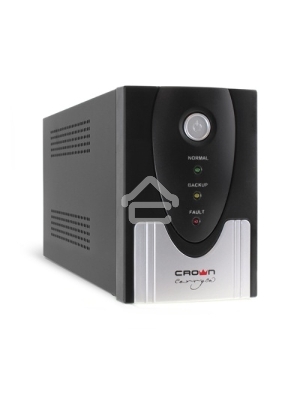 Источник бесперебойного питания CROWN ИБП CMU-SP800EURO {800VA, металл,1x12V/9AH, розетки 3*EURO+1*IEC bybas} CM000001492