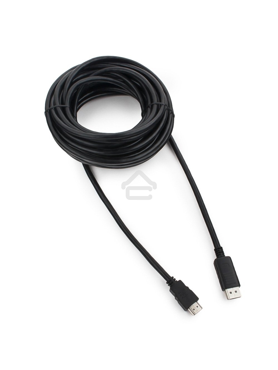 Кабель CablexpertDisplayPort->HDMI, 10м, 20M/19M, черный, экран, пакет