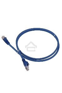 Патч-корд Lanmaster LAN-PC45/U5E-5.0-BL вилка RJ-45-вилка RJ-45 кат.5е 5м синий LSZH (уп.:1шт)