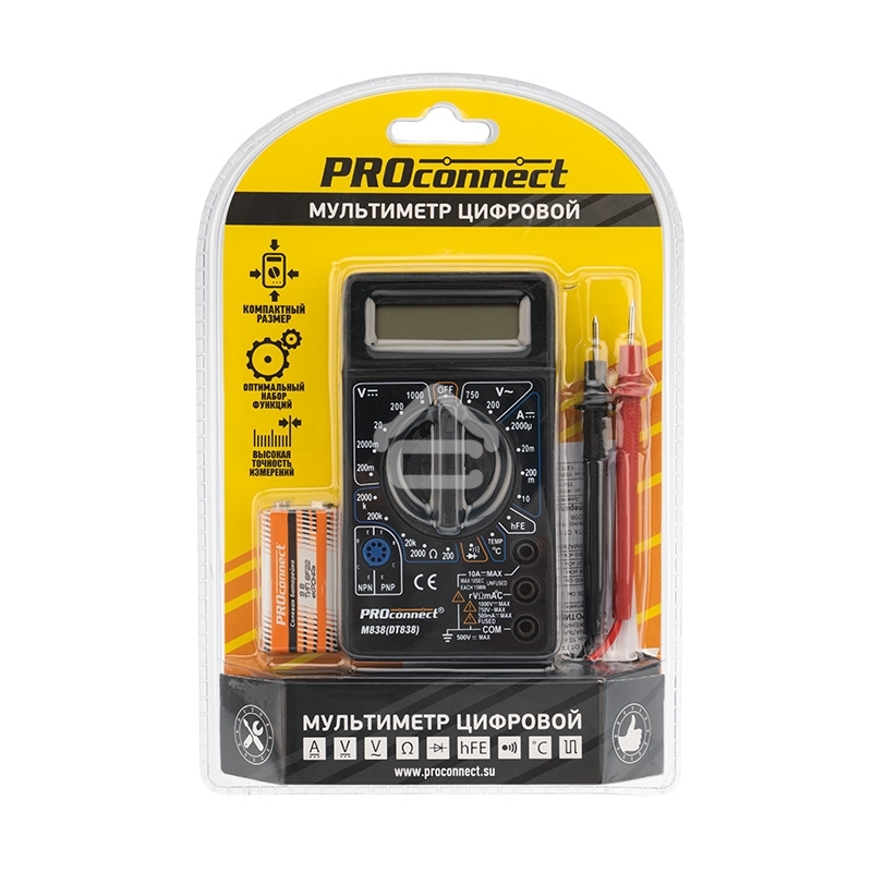 Портативный мультиметр M838 (DT838) PROconnect
