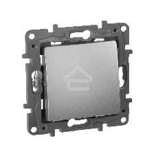 Выключатель 672414 Legrand Выключатель без фиксации (кнопка) с Н.О./Н.З. контактом - Etika Plus - 6 A - 250 В - алюминий