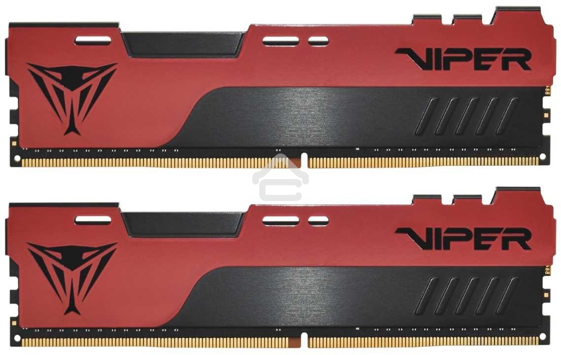 Оперативная память Patriot Viper Elite II, DDR4, 16Gb (2x8 Gb), 3200 MHz, CL18, DIMM, радиатор, красный, черный