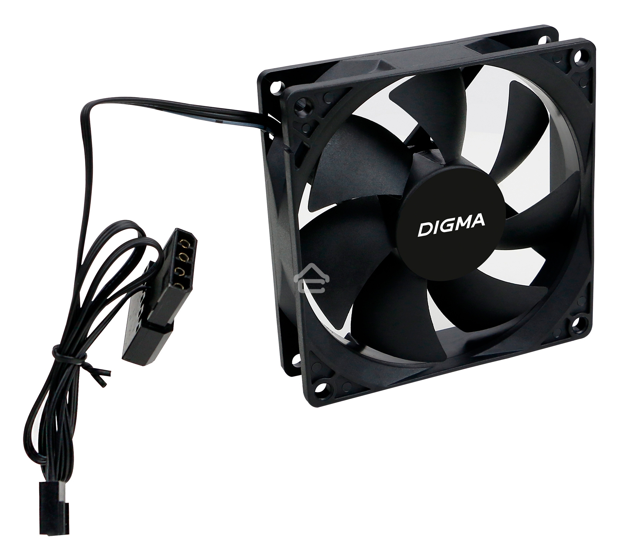Вентилятор для корпуса Digma DFAN-90 черный, 90 мм, 1800 об/мин, 23 дБ, 3 pin