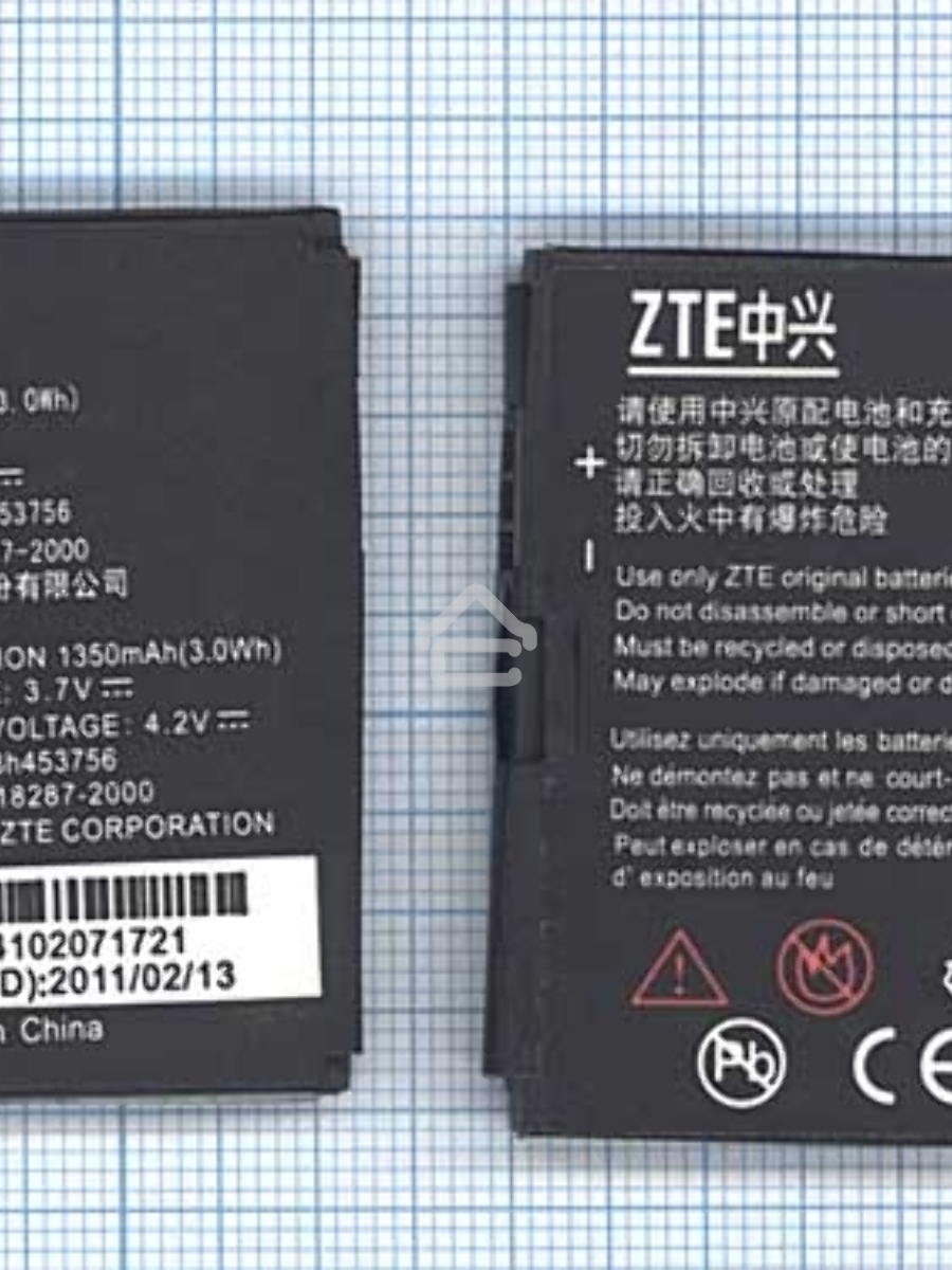 Аккумуляторная батарея Li3707T42P3h443747 для ZTE A833 ZTE D300 3.7V 3.07Wh