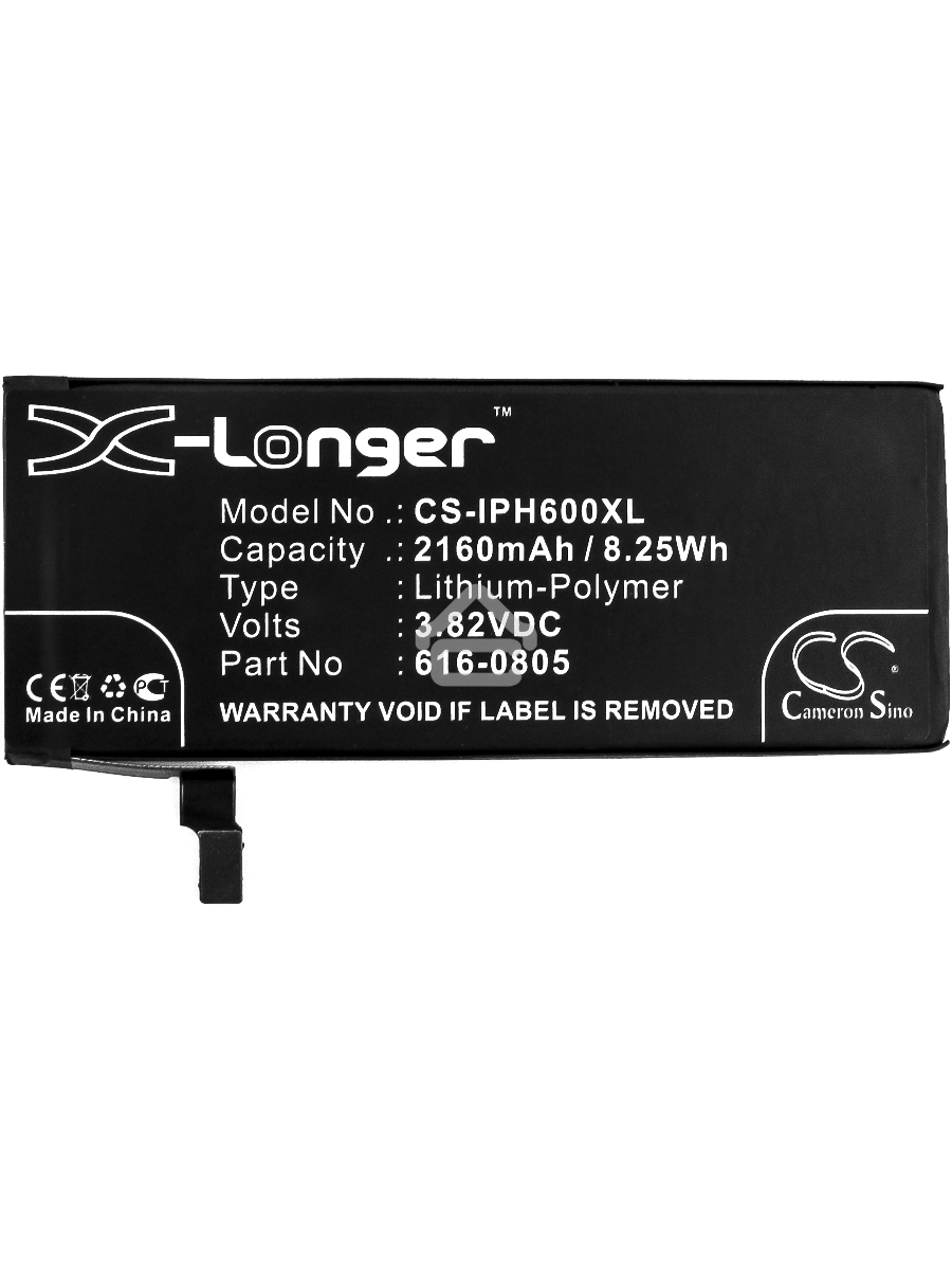 Аккумулятор CameronSino CS-IPH600XL для iPhone 6 3.82V / 2160mAh / 8.25Wh