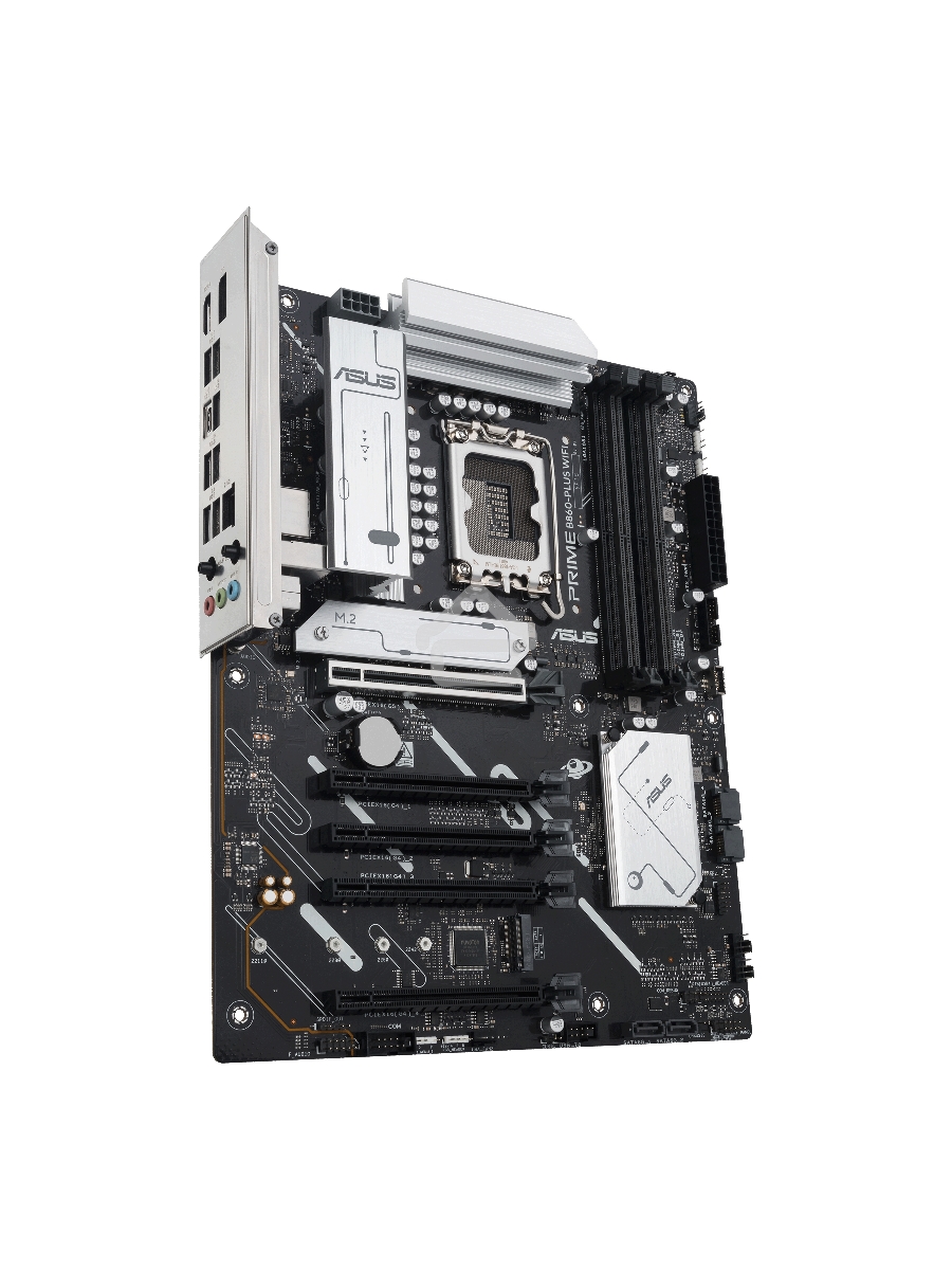 Материнская плата ASUS PRIME B860-PLUS WIFI, LGA 1851, Intel B860, 4xDDR5, 4xSATA, 2xM.2, 1xPCIe 5.0 x16, 4xPCIe 4.0 x16, 2xUSB-C, 4xUSB-A 3.2 Gen 1, 2xUSB-A 3.2 Gen 2, 1xHDMI, 1xDP, 1x2.5Gb LAN, 7.1, ATX