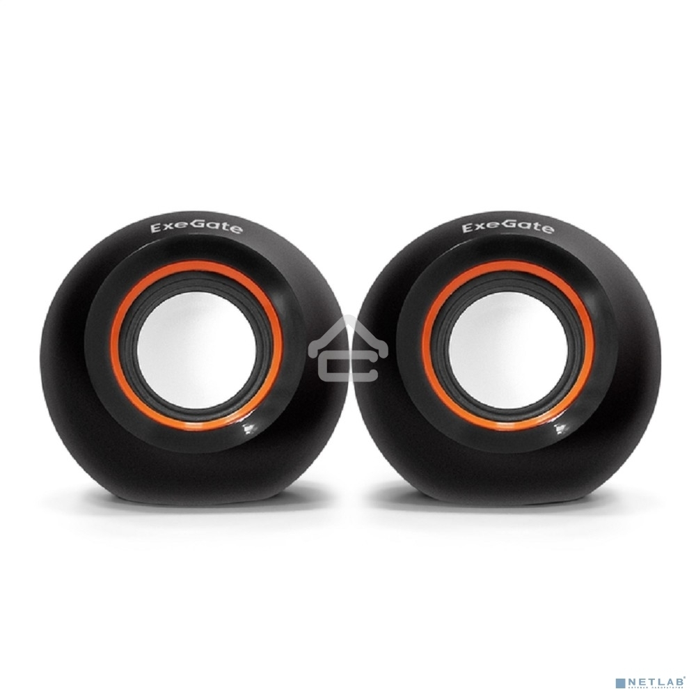 Акустическая система 2.0 ExeGate EX287053RUS Disco 180 (питание USB, 2х3Вт (6Вт RMS), 100-20000Гц, черный)