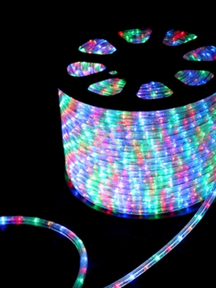 Шнур светодиодный Дюралайт чейзинг круглый 13мм 30LED/м мульти 2Вт/м 220В IP54 (уп.100м) NEON-NIGHT 121-329-6