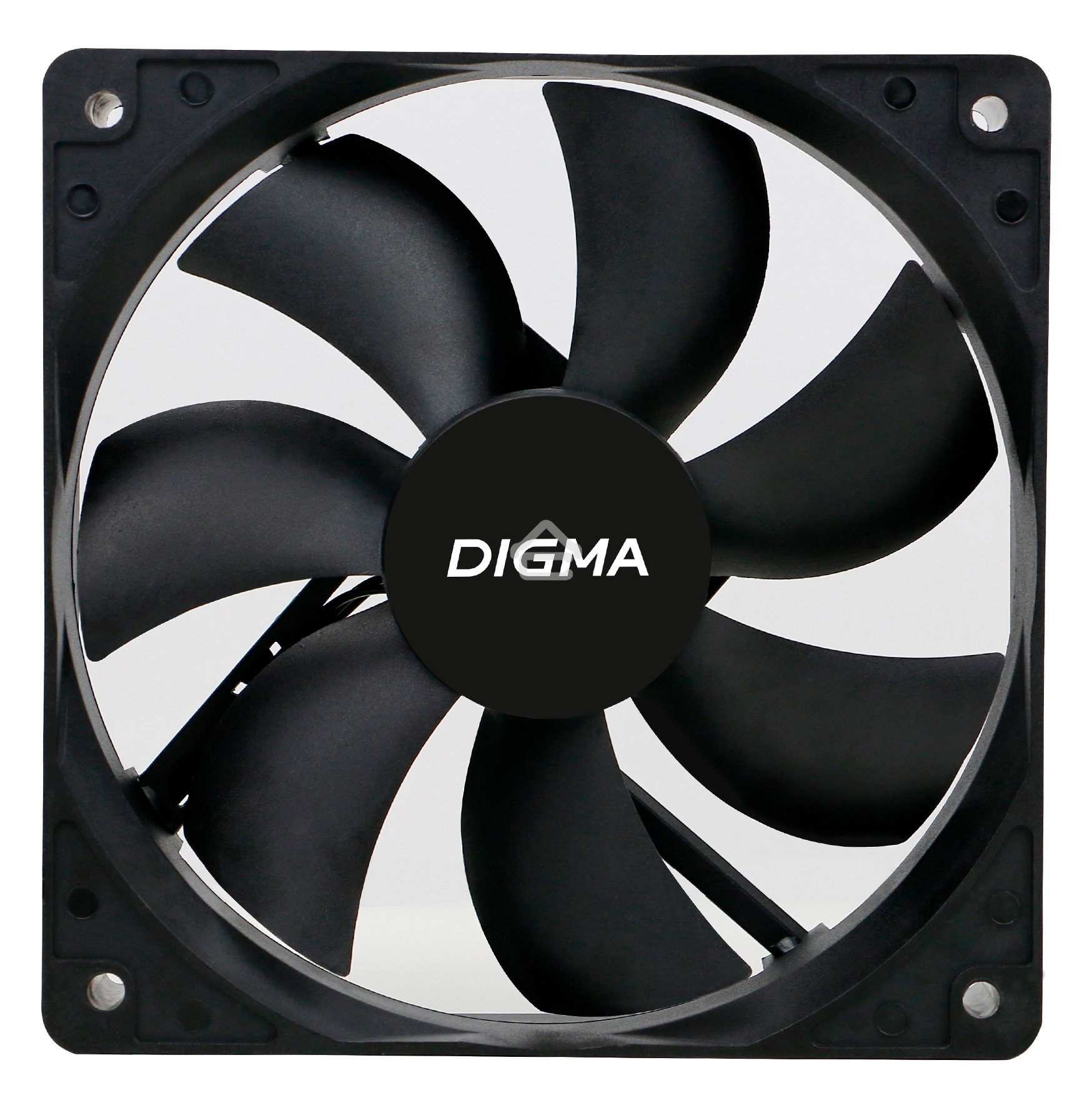 Вентилятор для корпуса Digma DFAN-120-7 черный, 120 мм, 1200 об/мин, 23 дБ, 4 pin