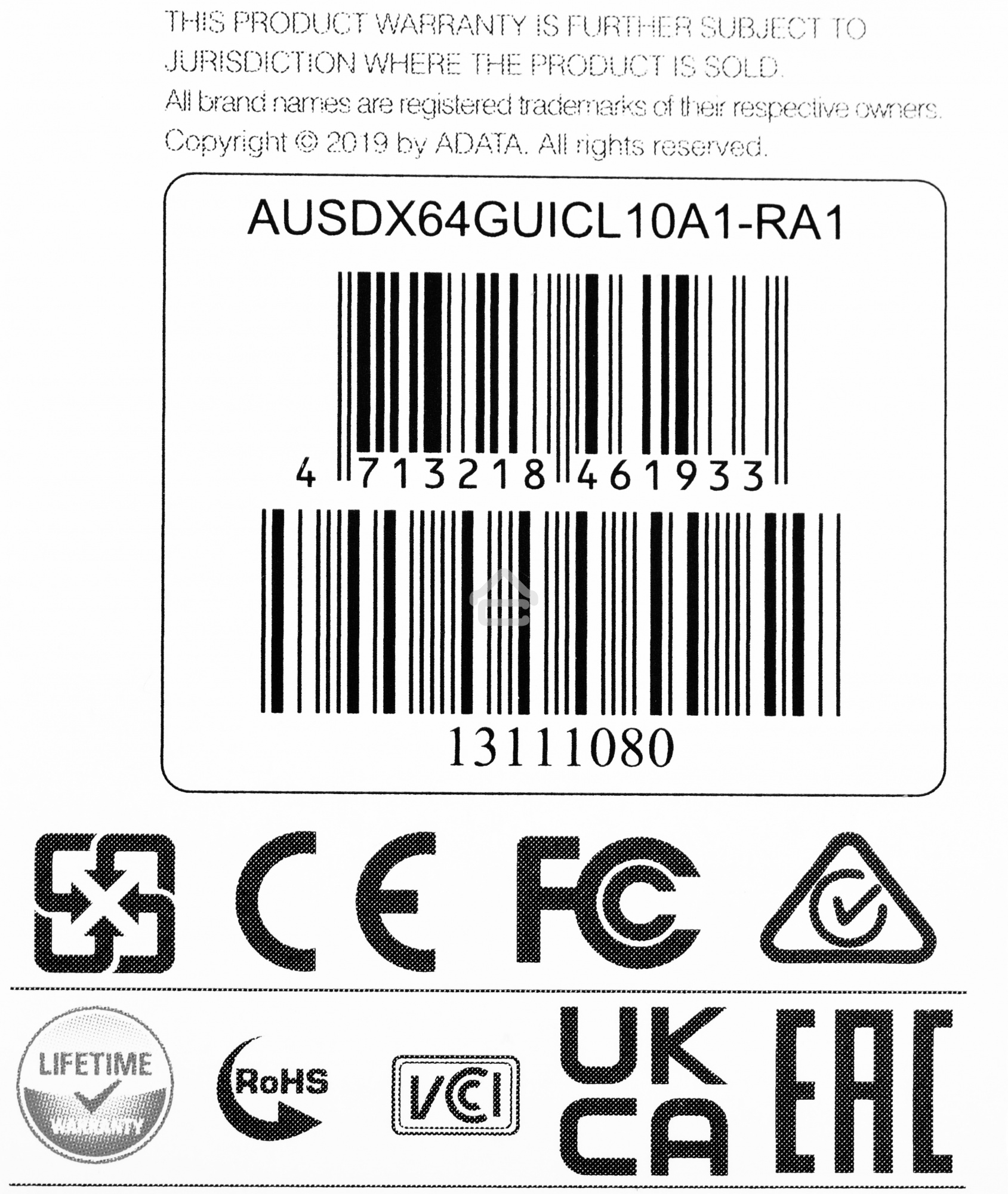 Флеш карта microSD 64GB ADATA microSDHC Class 10 UHS-I A1 100/25 MB/s (SD адаптер)