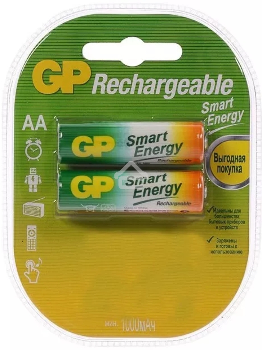 Аккумулятор GP Smart Energy 100AAHCSV AA NiMH 1000mAh (2шт)