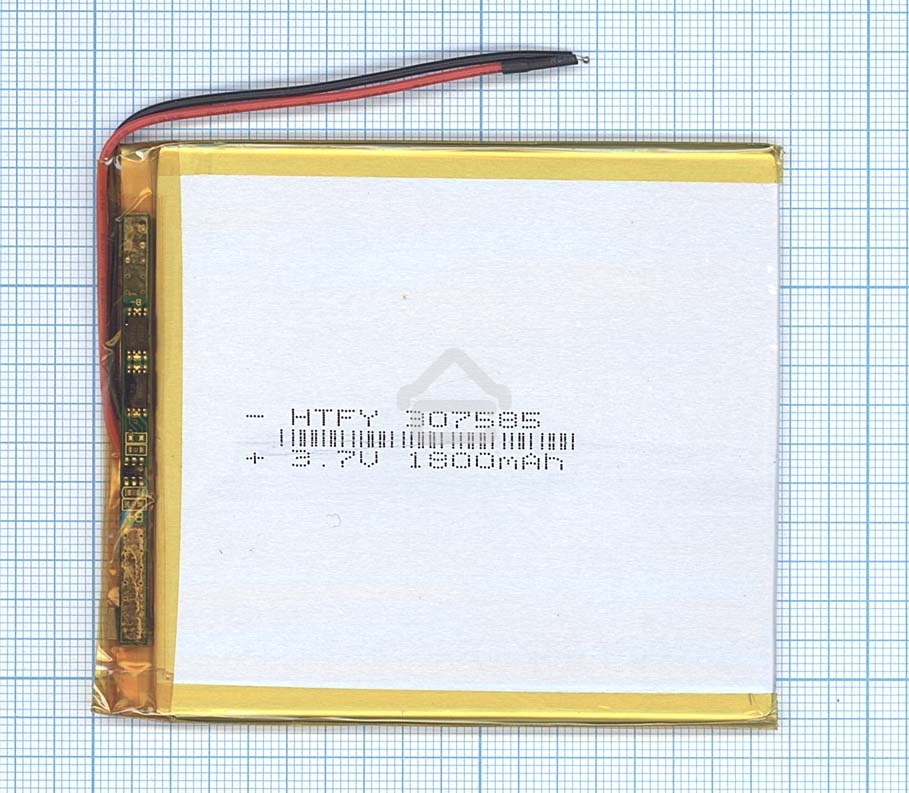 Аккумулятор Li-Pol (батарея) 3*75*85мм 2pin 3.7V/1800mAh