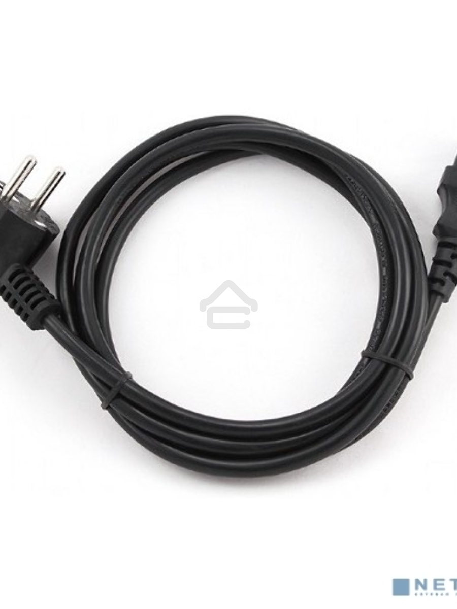 Кабель питания Cablexpert PC-186-1-1.8M, 1.8м, Schuko- C13, 3x1кв.мм, черный, с заземлением, пакет