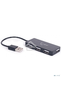 Концентратор USB 2.0 Gembird UHB-U2P4-03, 4 порта, блистер