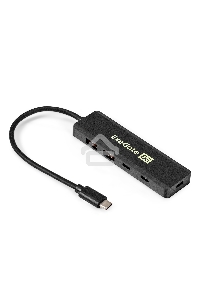 USB-Хаб (концентратор) 4-в-1 ExeGate DUB-2C2P/10G (кабель-адаптер USB 3.2 Gen2 Type C --> 2xUSB3.2 Gen2 Type-A (10G)/2xUSB3.2 Gen2 Type-C (10G), SuperSpeed+ USB 10Gbps, Plug&Play, черный)