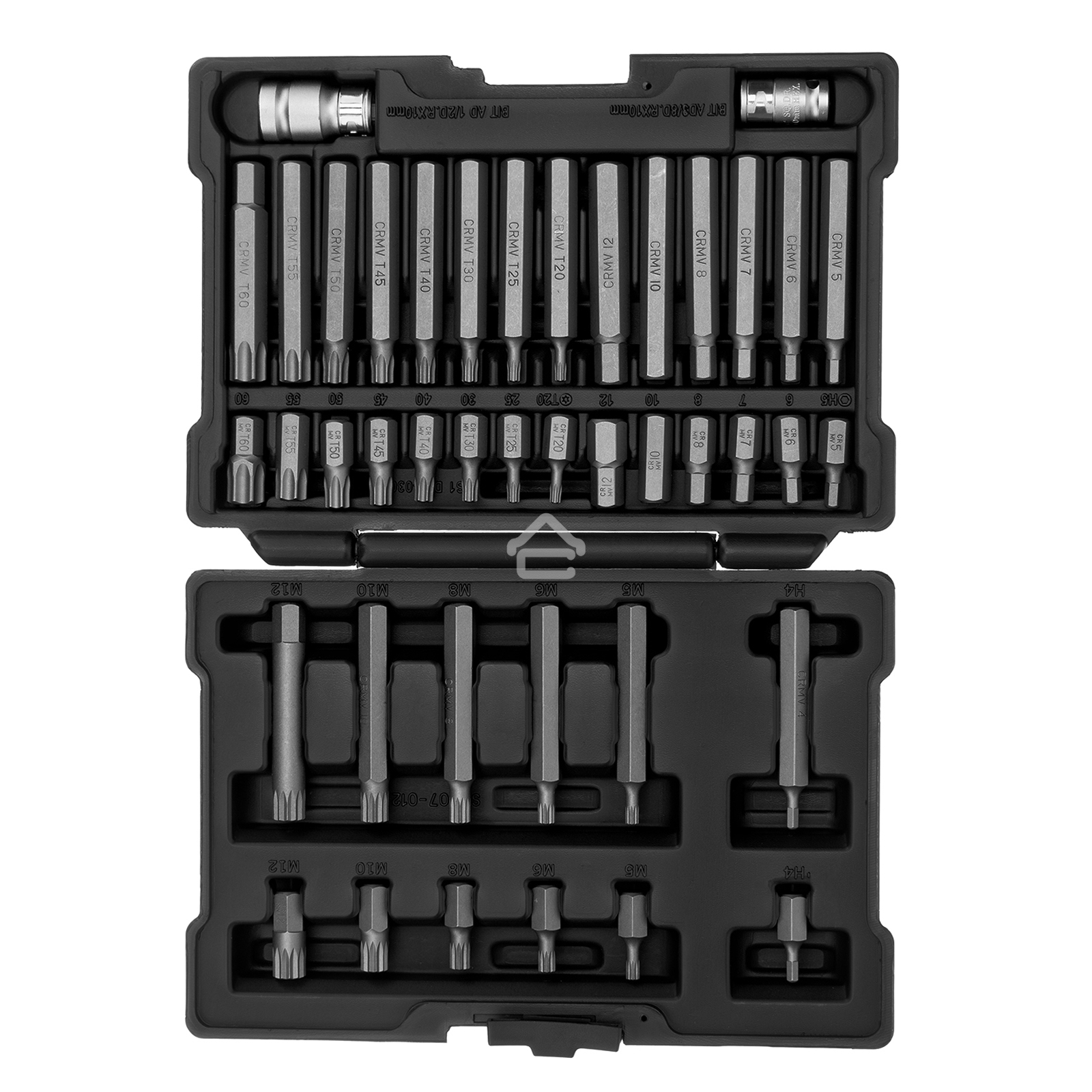 Набор бит HEX, TORX, SPLINE, шестигранный хвостовик 3/8