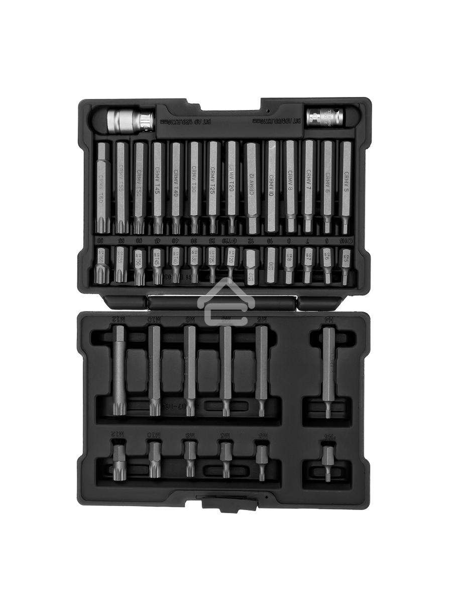 Набор бит HEX, TORX, SPLINE, шестигранный хвостовик 3/8