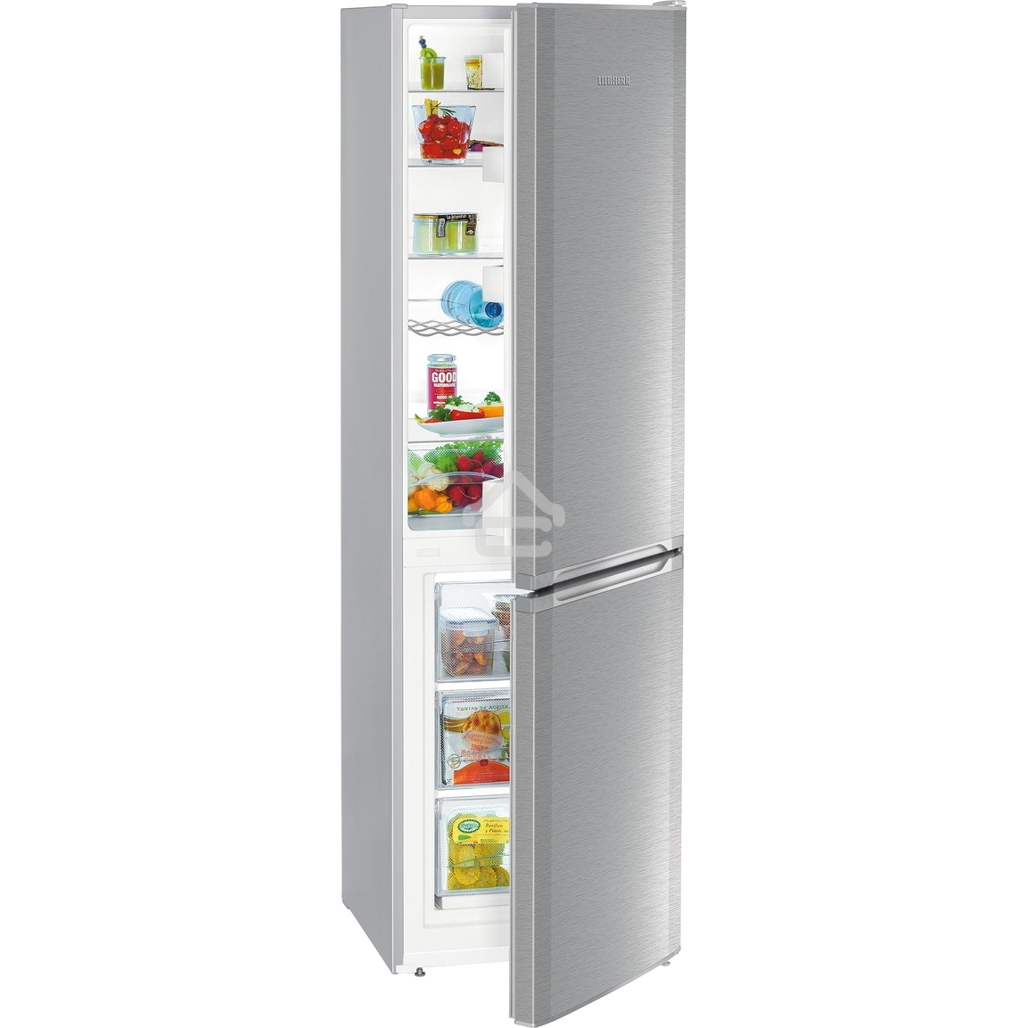 Холодильник Liebherr CUefe 3331-26 001 нержавеющая сталь двухкамерный 212/84л морозилка снизу