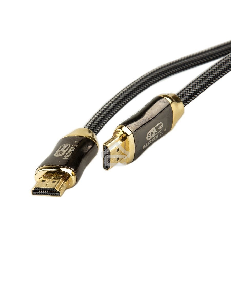 Кабель HDMI 19M/M,ver. 2.1, 8K@60 Hz 2m метал разъемы, нейлоновая оплетка Telecom <TCG300-2M>
