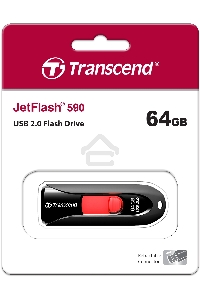 Флэш Диск Transcend USB Drive 64Gb JetFlash 590 TS64GJF590K {USB 2.0}