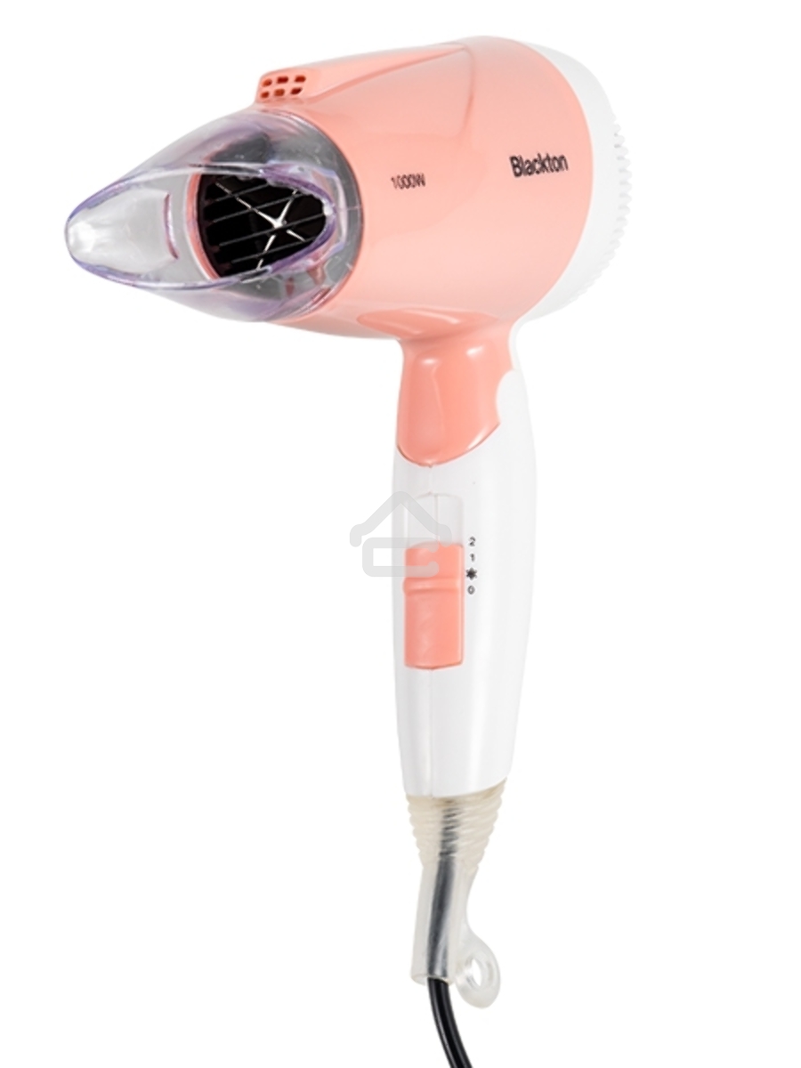 Фен Blackton Bt HD1001C White-Pink Мощность 1000 Вт, Напряжение 220 В, 50 Гц, Регулировка воздушного потока 2, Регулировка температуры 3, Складная ручка, Петля для подвешивания, Концентратор.