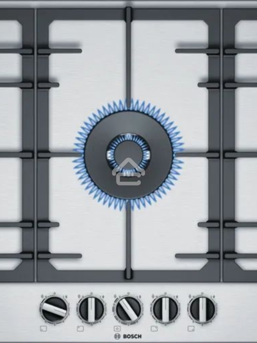 Газовая варочная поверхность Bosch PCR9A5B90M нержавеющая сталь