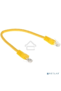 Патч-корд UTP Cablexpert кат.6, 0.25м, литой, многожильный (жёлтый)