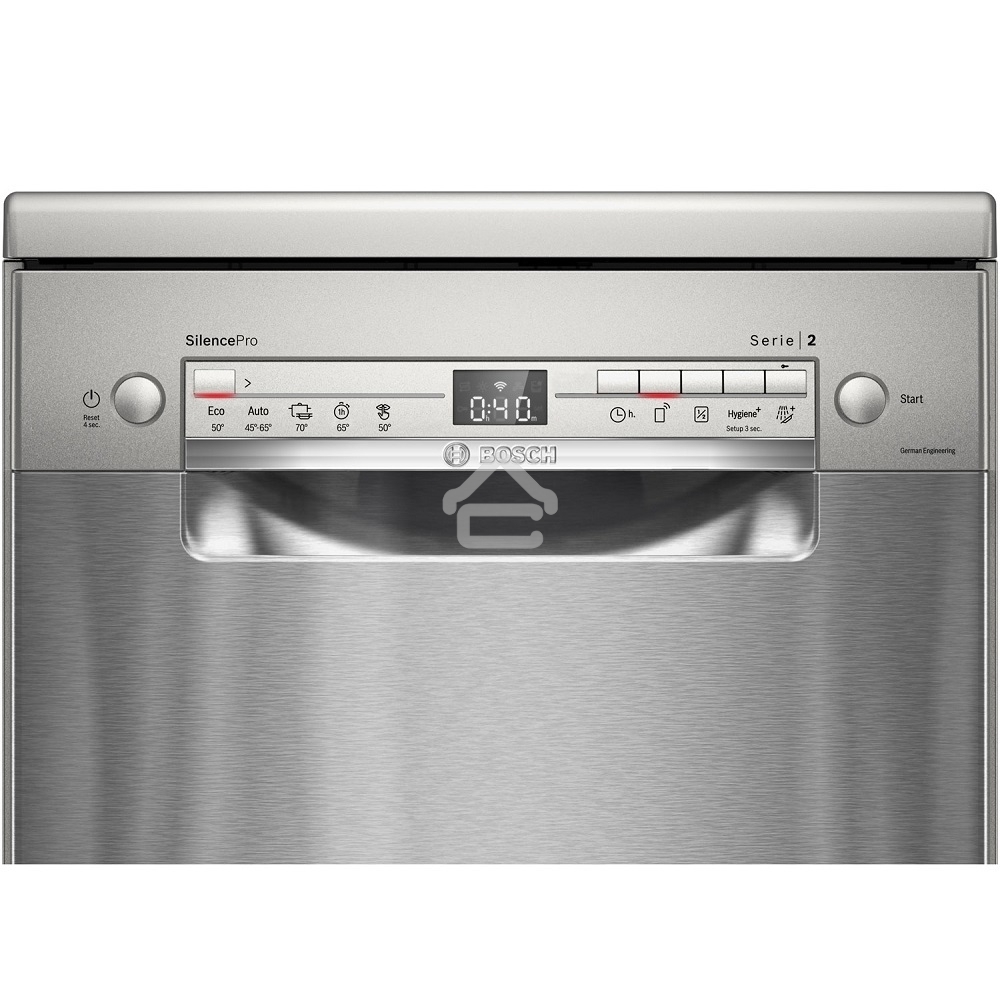 Посудомоечная машина Bosch SPS2HMI54Q, серебристая, 45 см, 10 компл., 43 дБ, класс A+