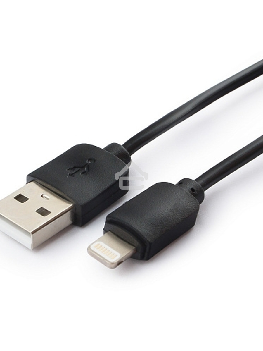 Кабель USB Гарнизон GCC-USB2-AP2-0.5M AM/Lightning, для iPhone5/6/7, IPod, IPad, 0.5м, черный, пакет