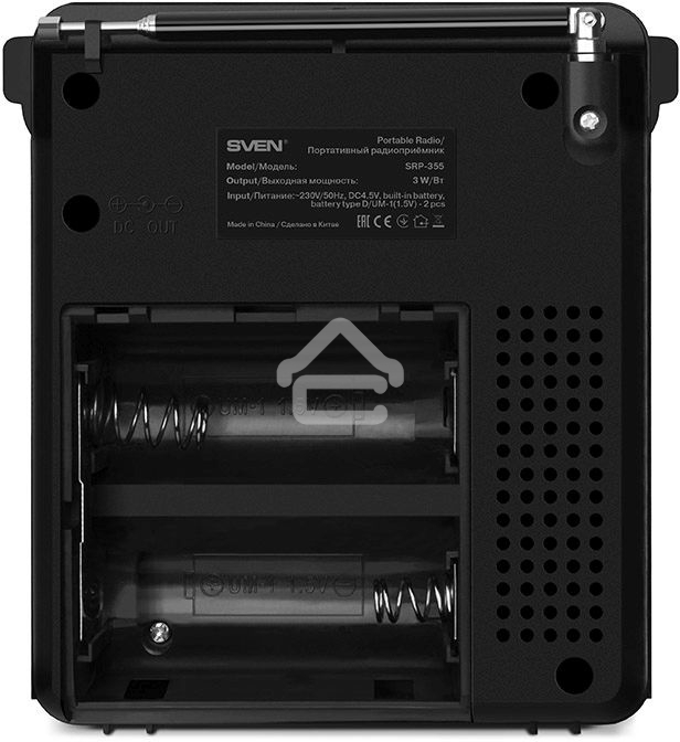Радиоприемник АС SVEN SRP-355, черный (3 Вт, FM/AM/SW, USB, SD/microSD, фонарь, встроенный аккумулятор) АС SVEN SRP-355, черный (3 Вт, FM/AM/SW, USB, SD/microSD, фонарь, встроенный аккумулятор)