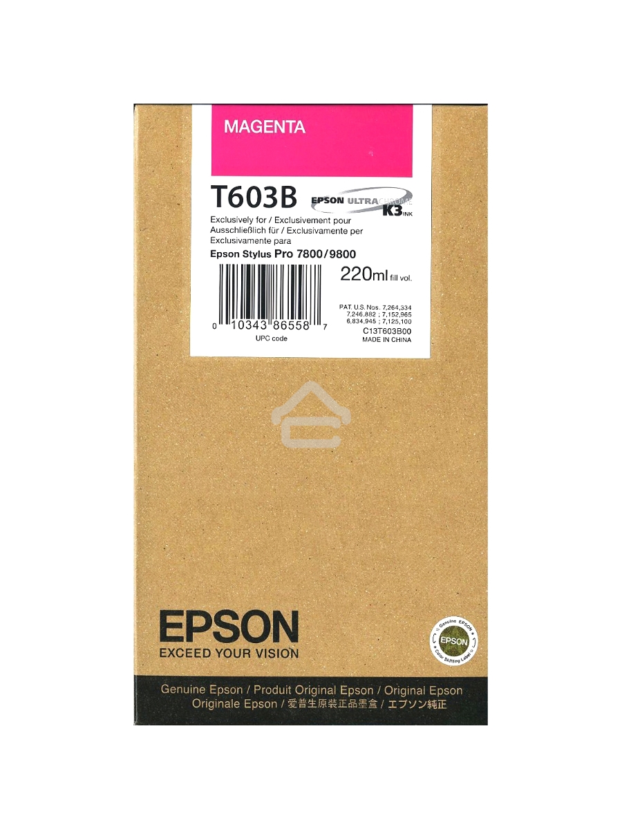 Картридж струйный Epson C13T603B00 пурпурный (220 мл) для Epson St Pro 7800/9800