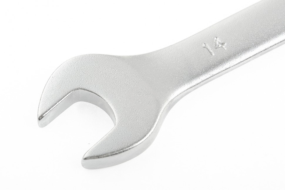 Ключ комбинированный, 14 мм, CrV, матовый хром Stels