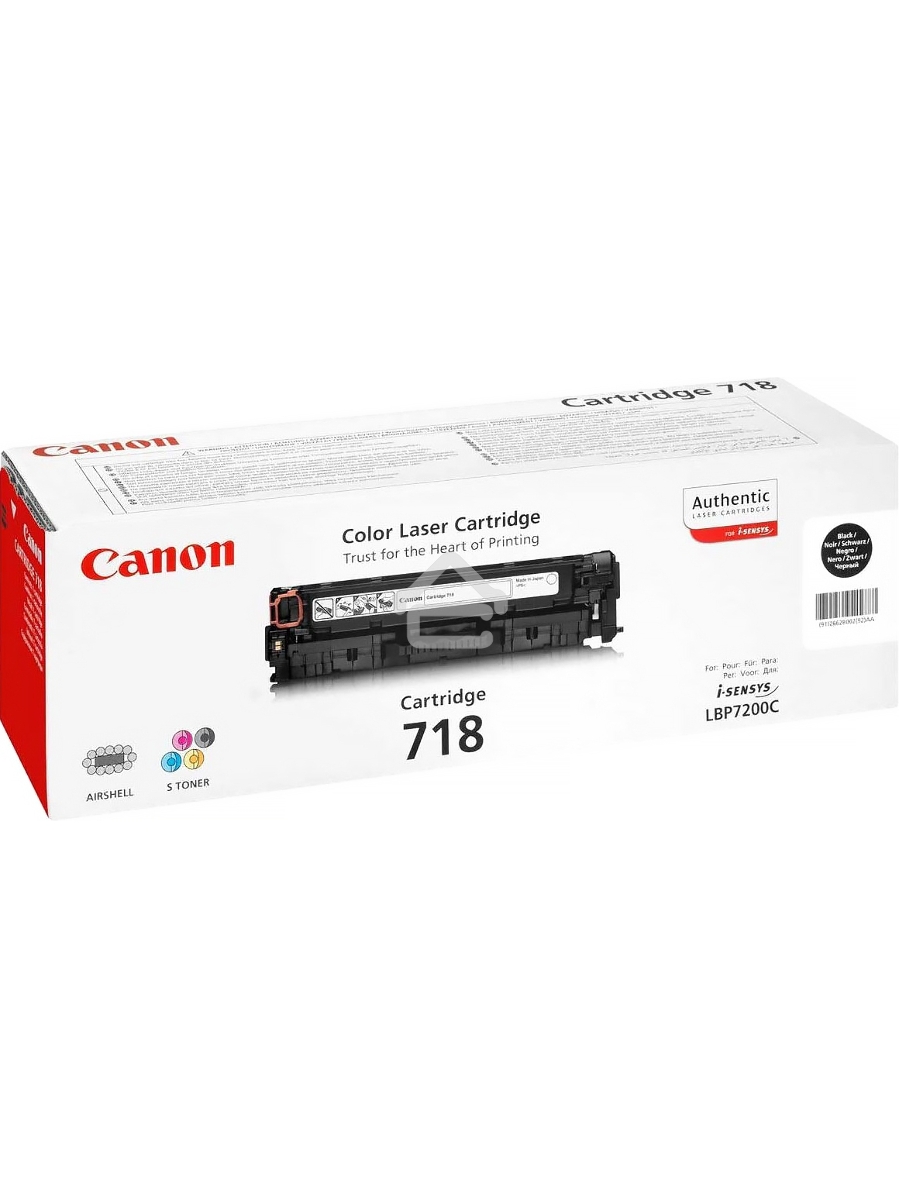 Картридж лазерный Canon Cartridge 718BK (2662B002) черный (3400 стр.) для Canon LBP7200/MF8330/8350