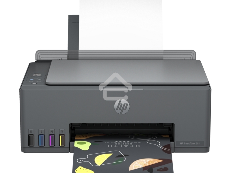 МФУ струйный HP Smart Tank 581 AiO (4A8D4A), A4, цветной, печ. до 22 стр/мин. (ч/б) до 16 стр/мин. (цвет), 1200 x 1200 dpi, USB, Wi-Fi, Air Print, Mopria