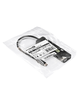 USB-Хаб (концентратор) 4-в-1 ExeGate DUB-2C2P/10G (кабель-адаптер USB 3.2 Gen2 Type C --> 2xUSB3.2 Gen2 Type-A (10G)/2xUSB3.2 Gen2 Type-C (10G), SuperSpeed+ USB 10Gbps, Plug&Play, черный)