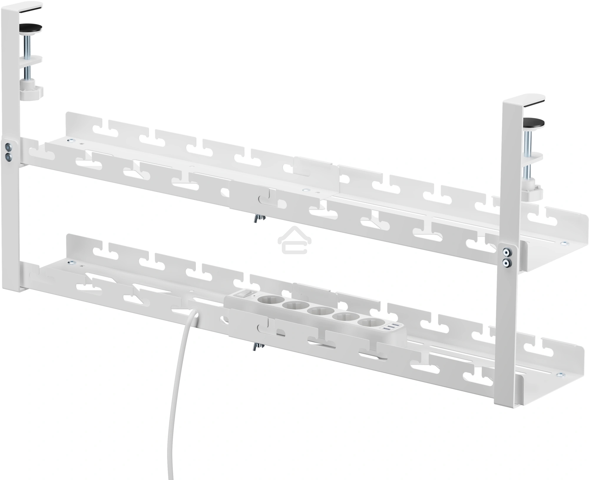 Кабель-канал Cactus CS-CM-700-2WT для столов 72.8x13.5x34.2 см белый