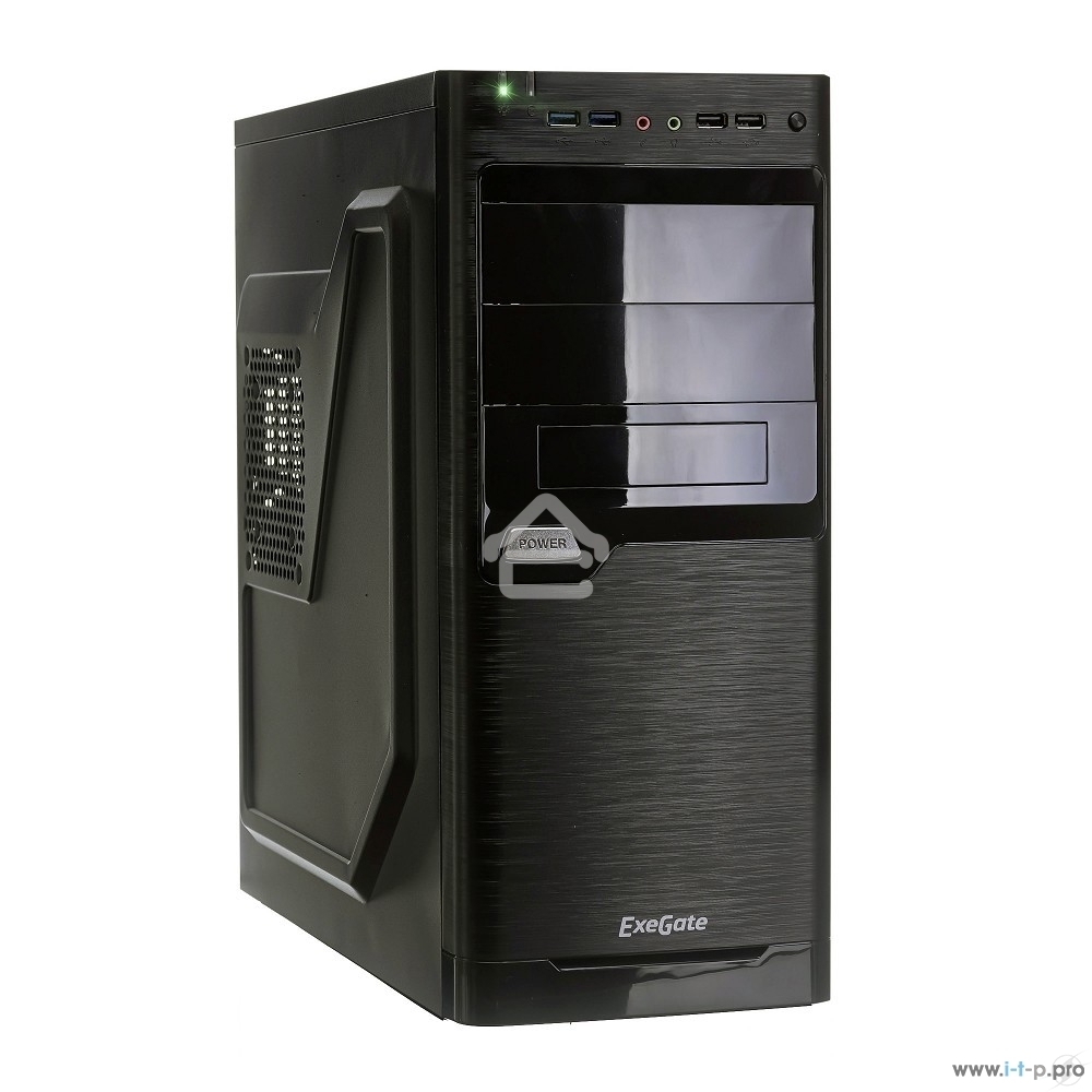 Компьютерный корпус Miditower ExeGate XP-330U EX272731RUSMiditowerXP-330U Black, ATX, <без БП>, 2*USB+2*USB3.0, Audio