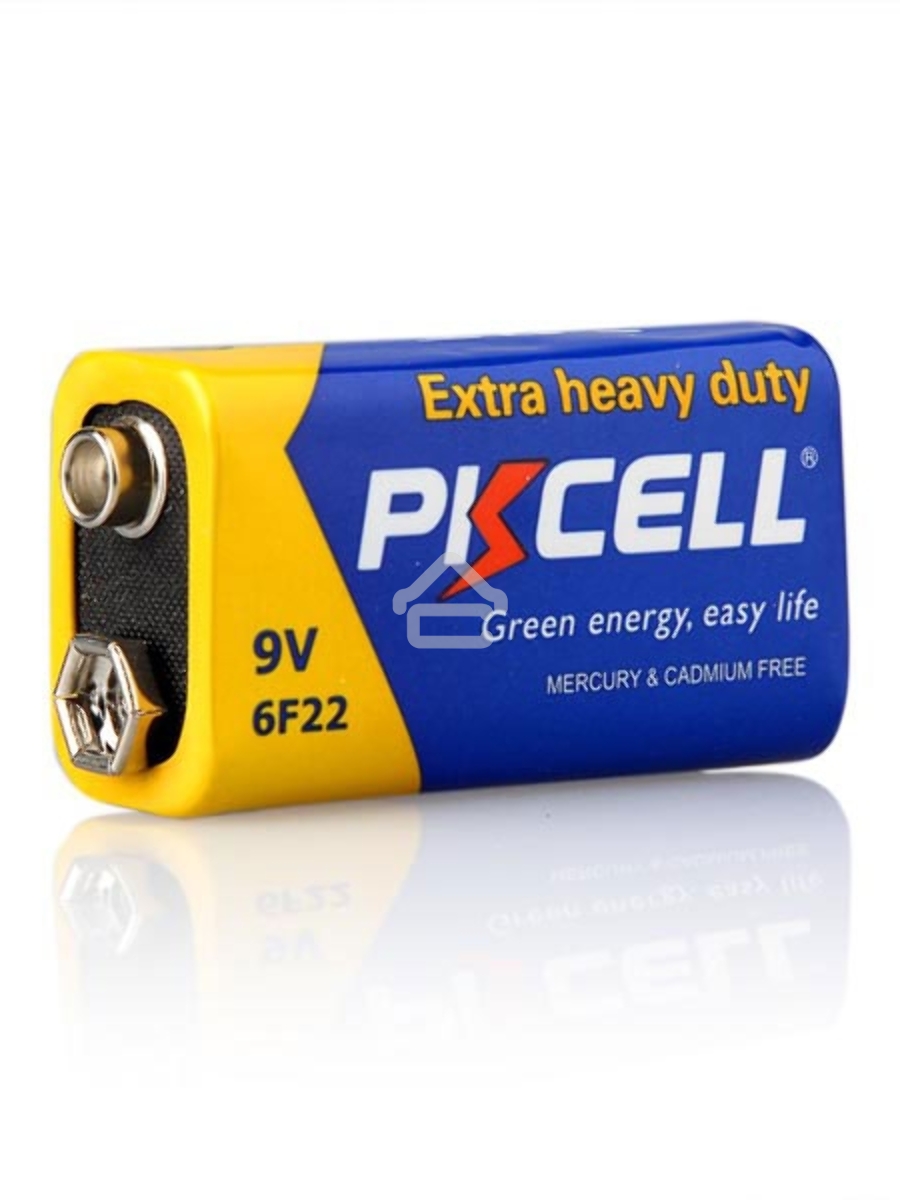 Солевой элемент питания PKCELL 6F22-1B тип - 9V(Крона) 1 шт в блистере