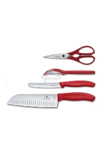 Набор ножей кухон. Victorinox Swiss Classic Kitchen (6.7131.4G) компл.:4шт красный подар.коробка