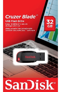 Флеш диск Sandisk 32Gb Cruzer Blade SDCZ50-032G-B35 USB2.0 черный/красный