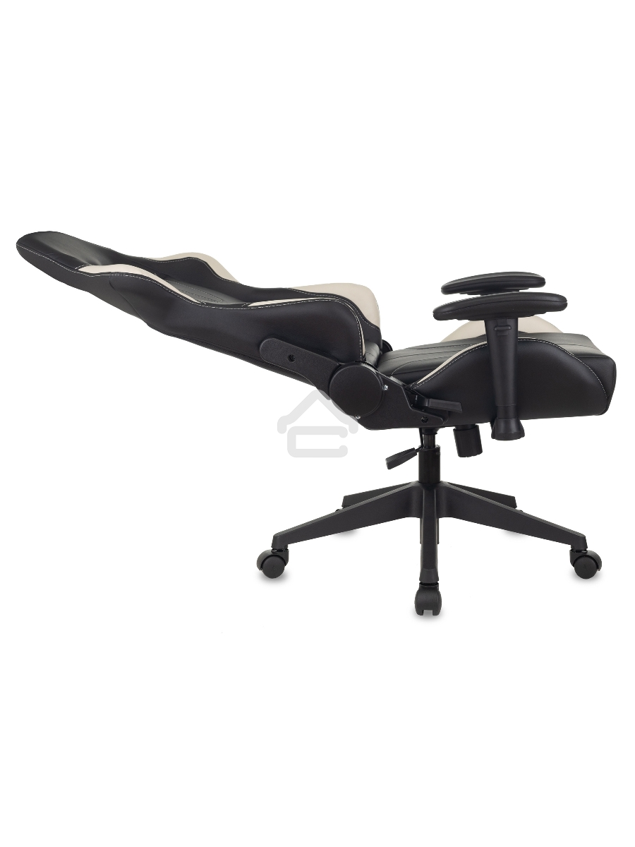Кресло игровое Бюрократ VIKING 5 AERO WHITE черный/белый искусственная кожа
