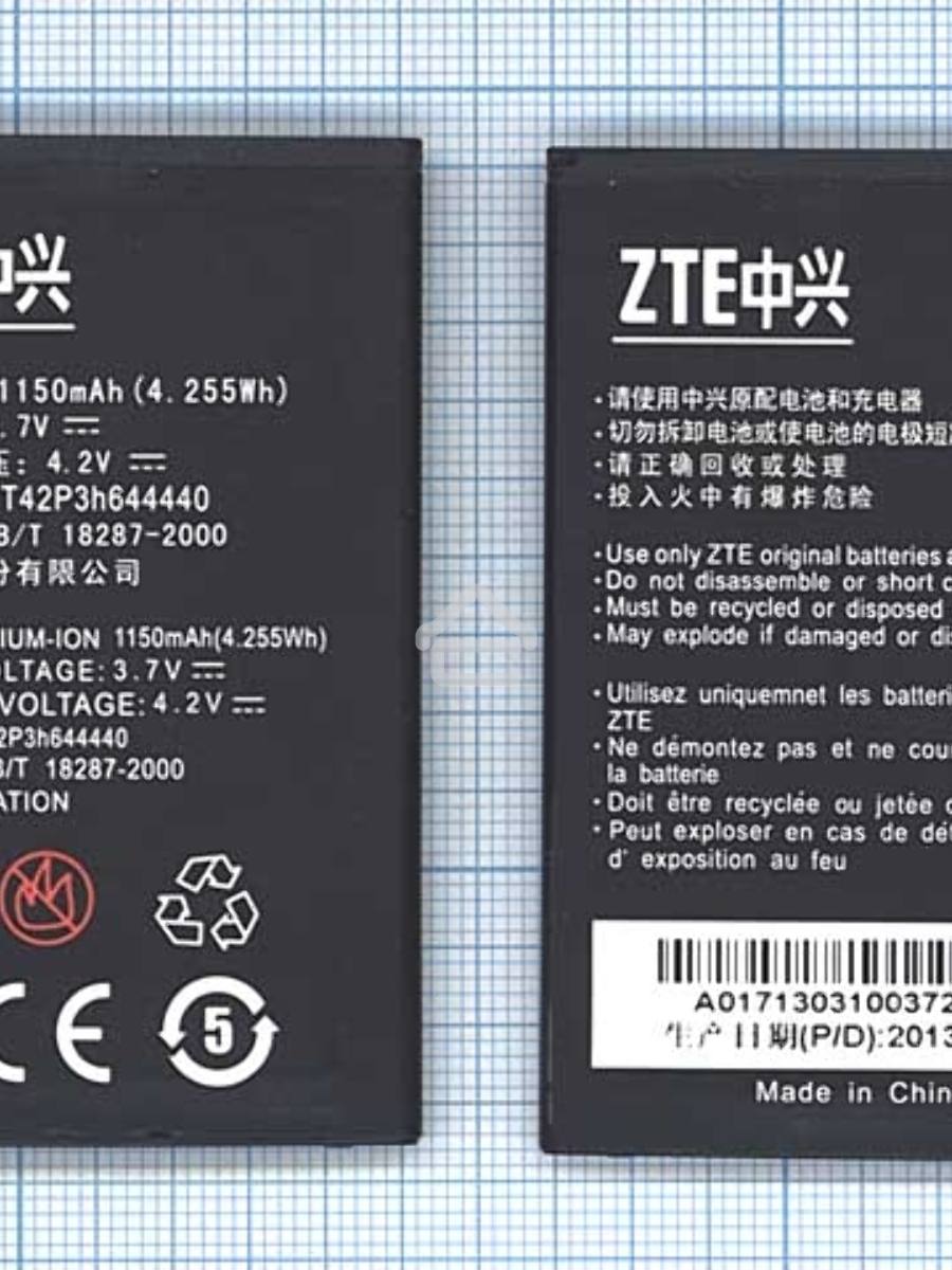 Аккумуляторная батарея Li3711T42P3h644440 для ZTE U793 3.7V 4.25Wh