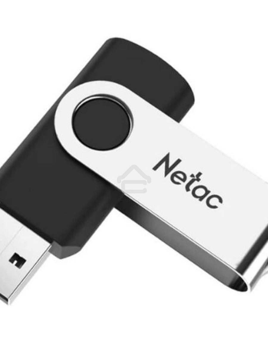 Флеш диск Netac U505 8Gb USB2.0, черный и серебристый NT03U505N-008G-20BK