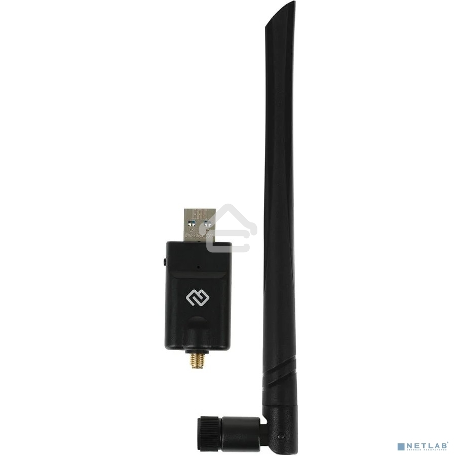 Сетевой адаптер WiFi + Bluetooth Digma DWA-BT5-AC1300E AC1300 USB 3.0 (ант.внеш.съем) 1ант. (упак.:1шт)