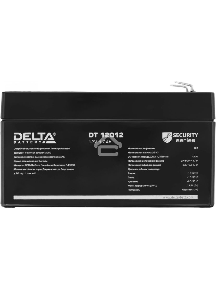 Батарея Delta DT 12012 (12V, 1.2Ah)