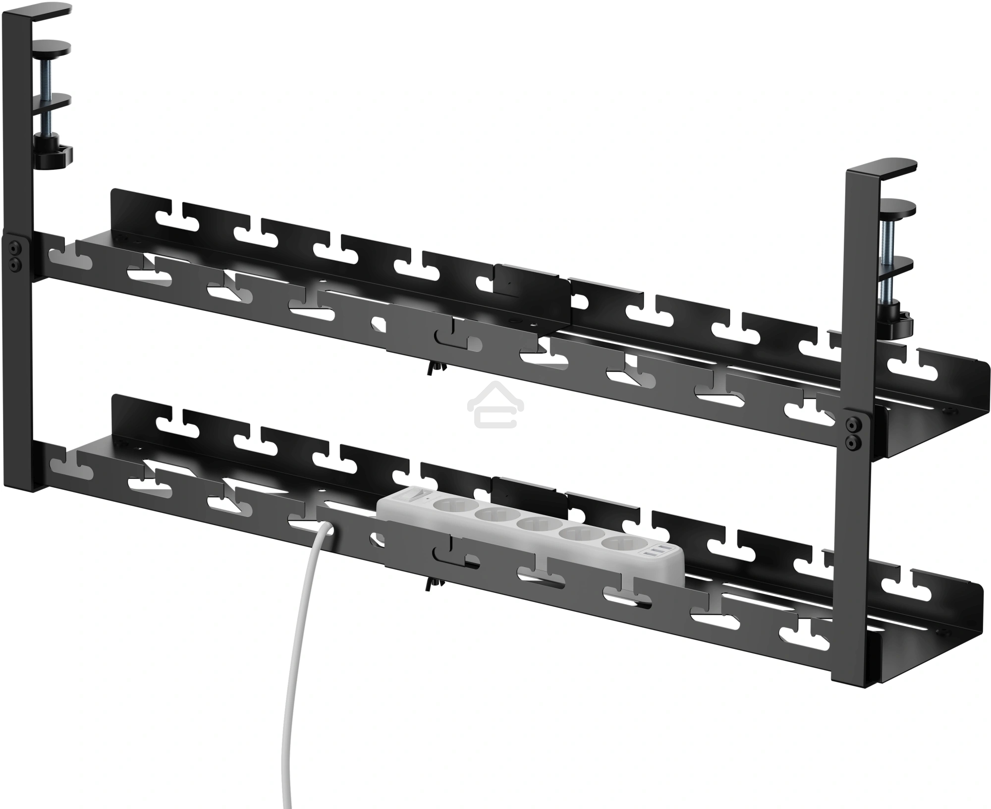 Кабель-канал Cactus CS-CM-700-2BK для столов 72.8x13.5x34.2 см черный