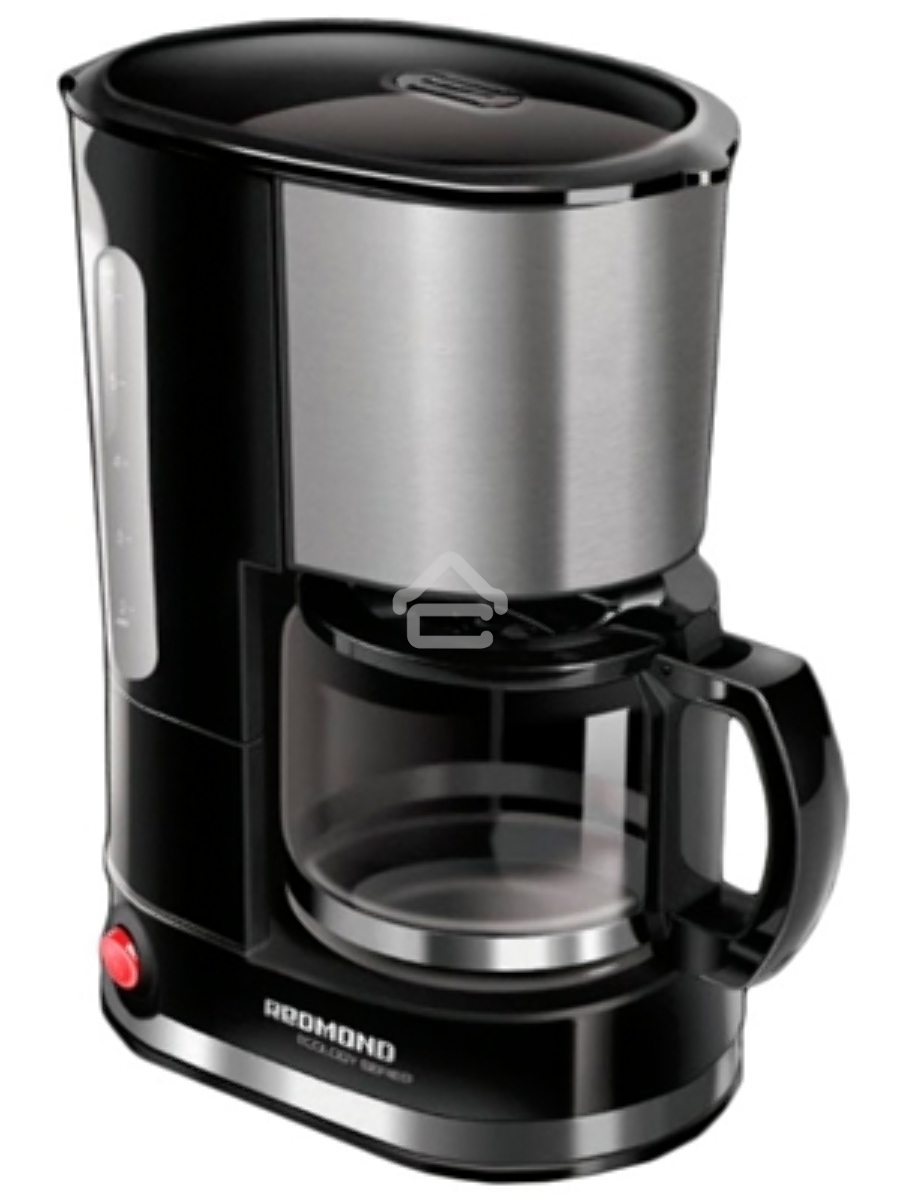 Кофеварка капельная Redmond RCM-M1507 черный/серебристый, исп. кофе - молотый, 0.6 л, 600 Вт