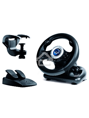 Руль SVEN GC-W500 (педали, вибро, скоба, лепестки, D-pad, 10 кл, резин. вставки, PC/Xinput)